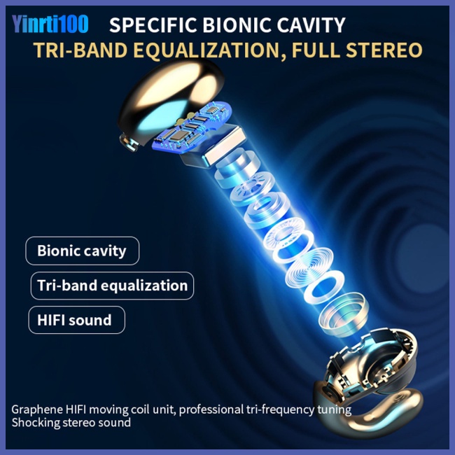 Tai nghe không dây Yinrti S19 Tws Dạng Kẹp Vành Tai Có Thể Điều Chỉnh Âm Thanh Bass Hi-fi