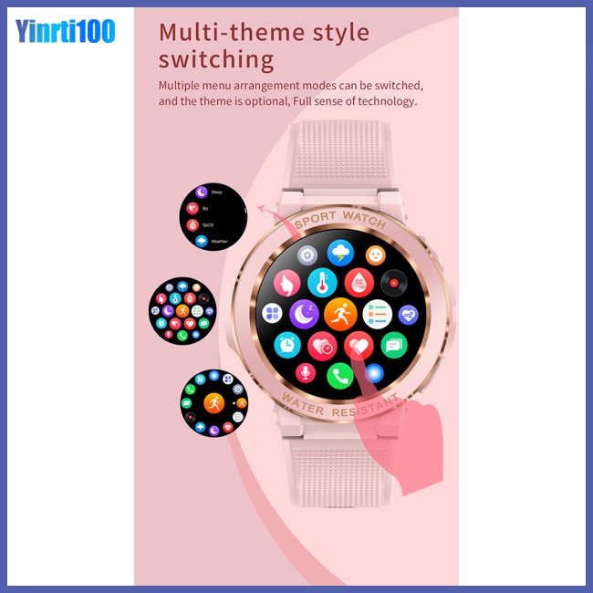 Đồng Hồ Thông Minh Yinrti Mk60 Màn Hình Cảm Ứng Kết Nối Bluetooth Chống Thấm Nước Có Chức Năng Nghe Gọi Cho Nữ