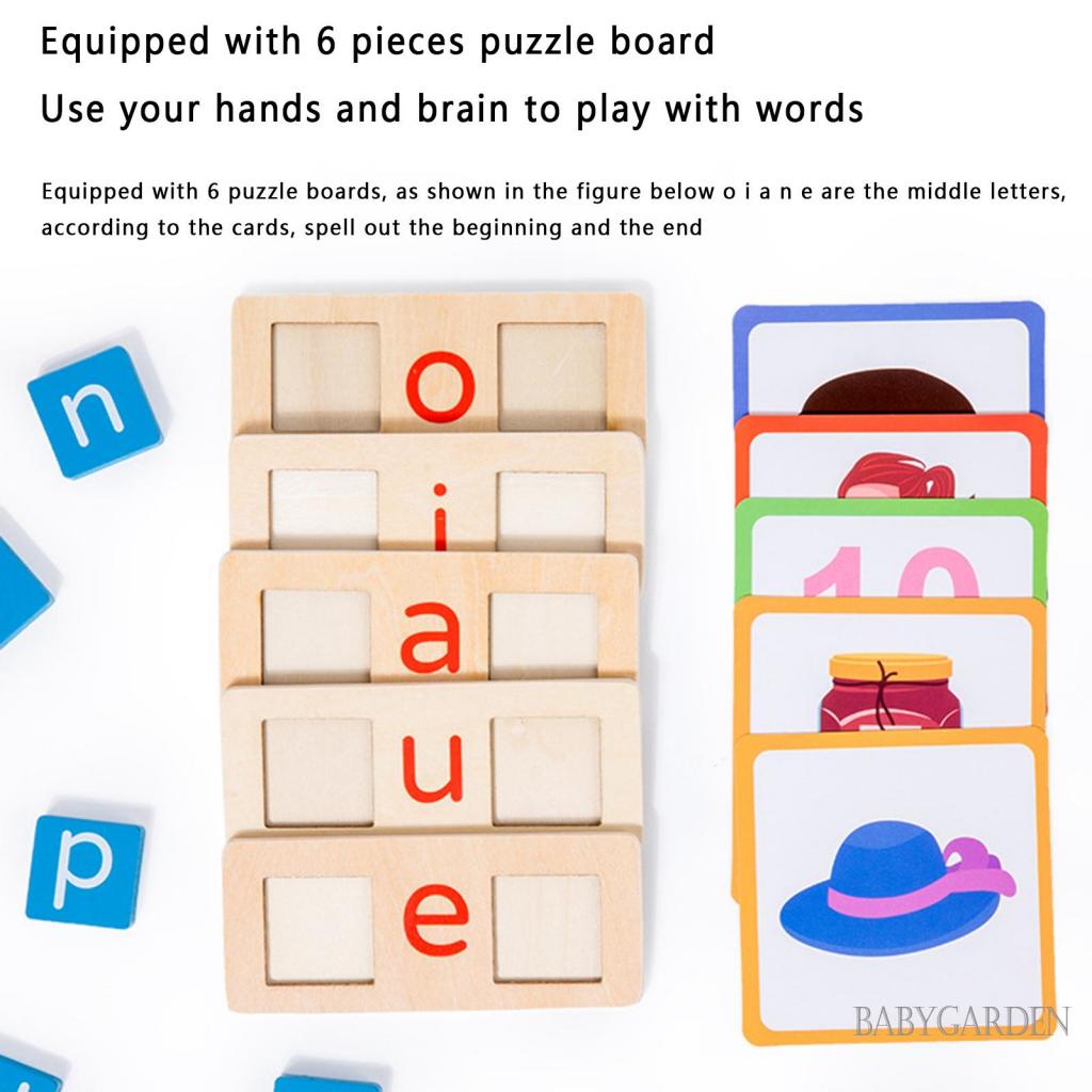 Bộ Đồ Chơi Đánh Vần Bằng Gỗ Cho Bé Học Tiếng Anh