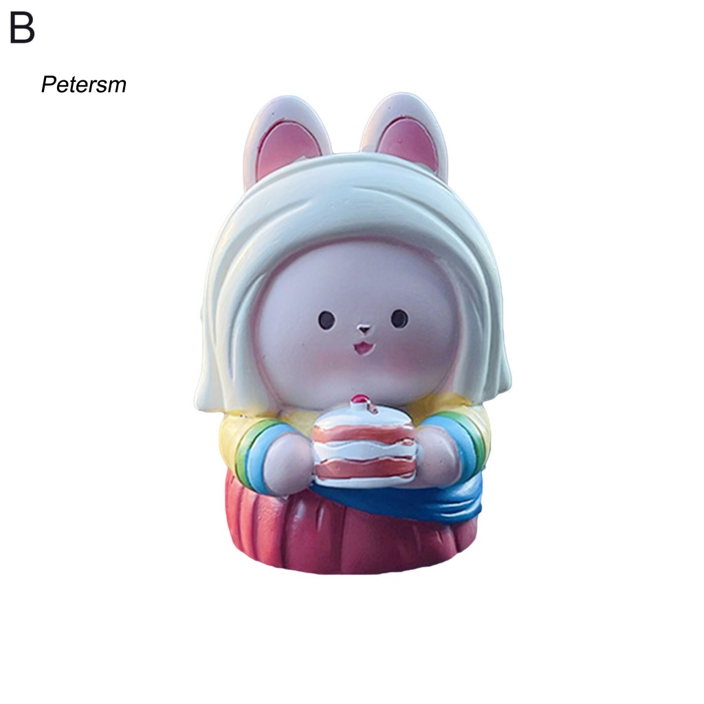 Mô Hình Thỏ Hoạt Hình Mini Bằng Nhựa PP Chống Phai Màu