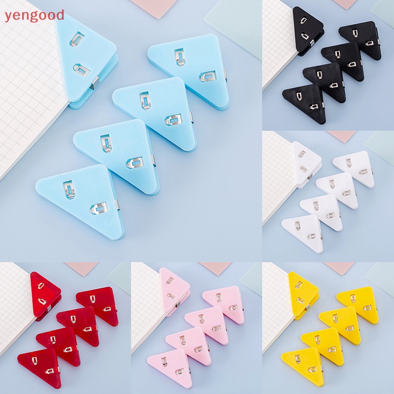 Set 10 Kẹp Giữ Ảnh Trong Suốt Hình Tam Giác Nhiều Màu Sắc