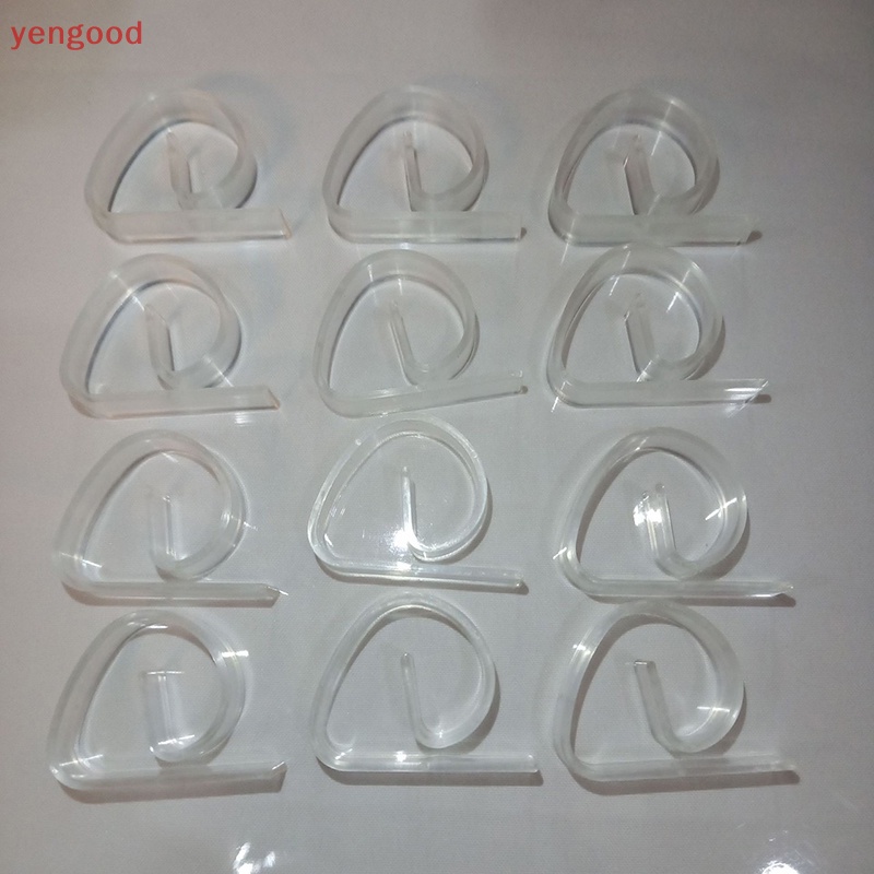 Set 12 Giá Đỡ Kẹp Khăn Trải Bàn Bằng Nhựa Trong Suốt