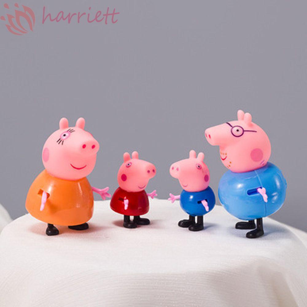 Mô hình đồ chơi gia đình heo hoạt hình bằng PVC có thể di chuyển