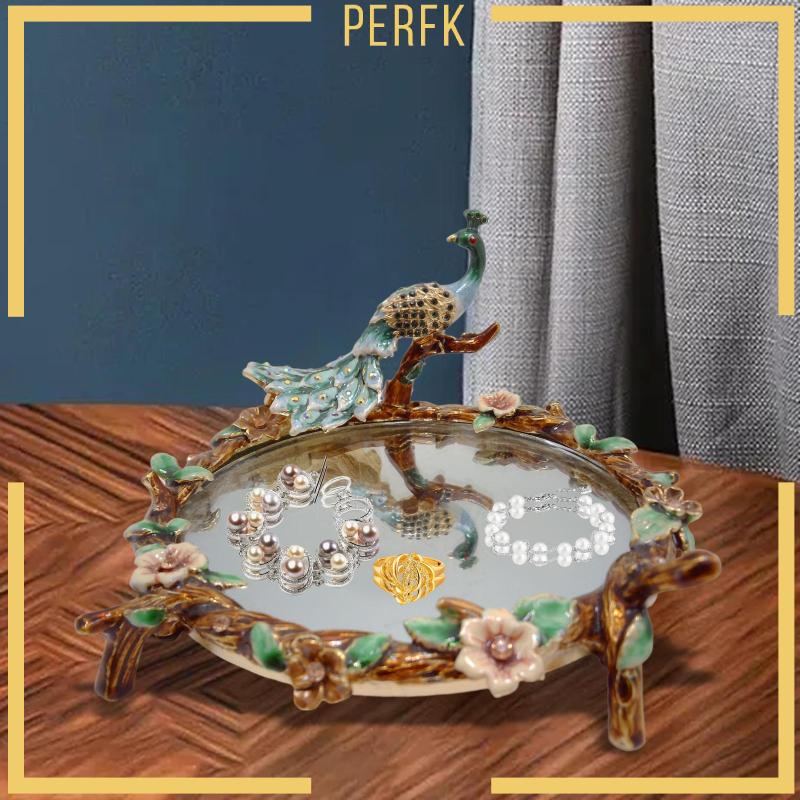 [Perfk] Khay Đựng Nước Hoa Tráng Gương Trang Trí Bàn Cà Phê / Phòng Tắm