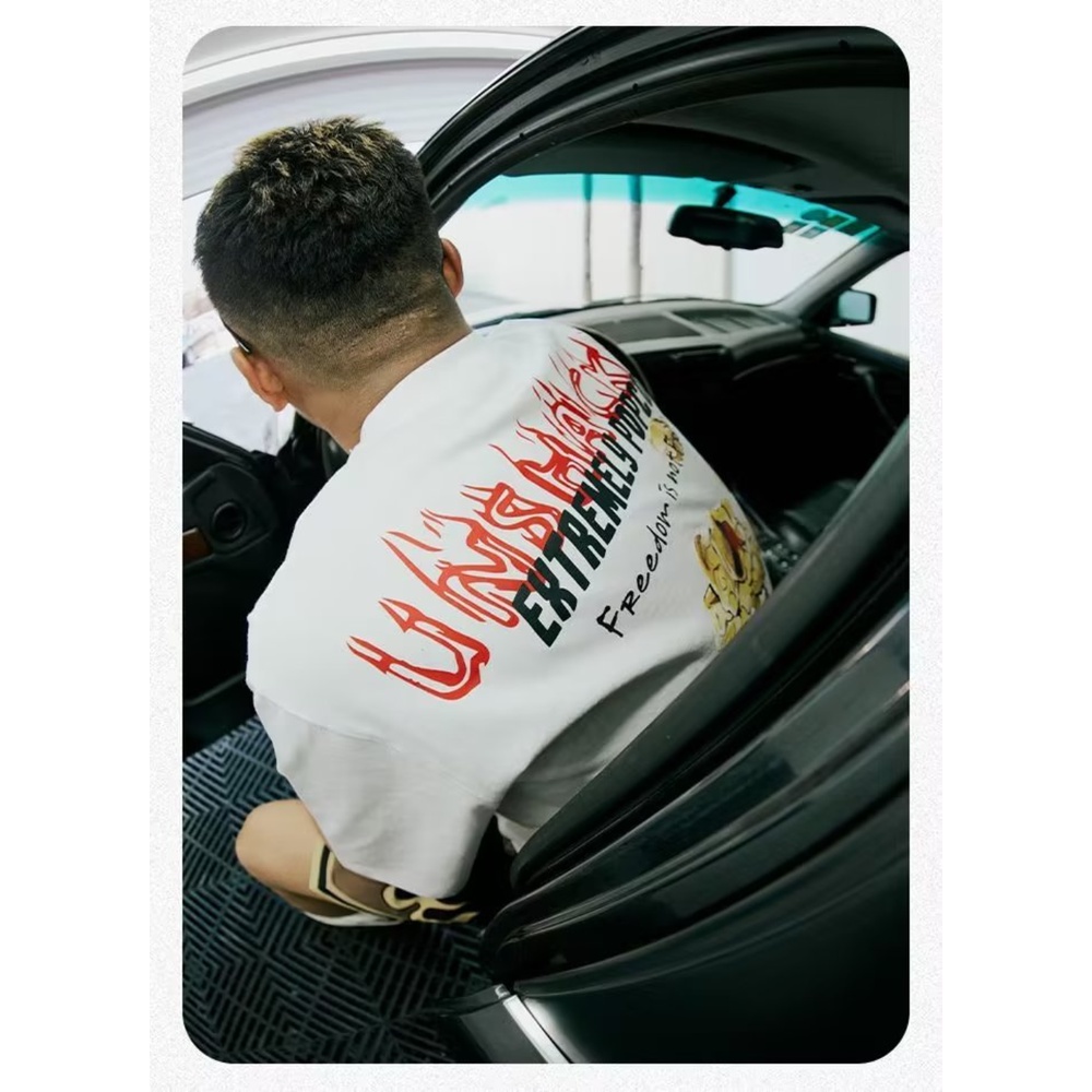 Áo Thun Nam Ngắn Tay In Hình Bắp Rang Bơ Thời Trang