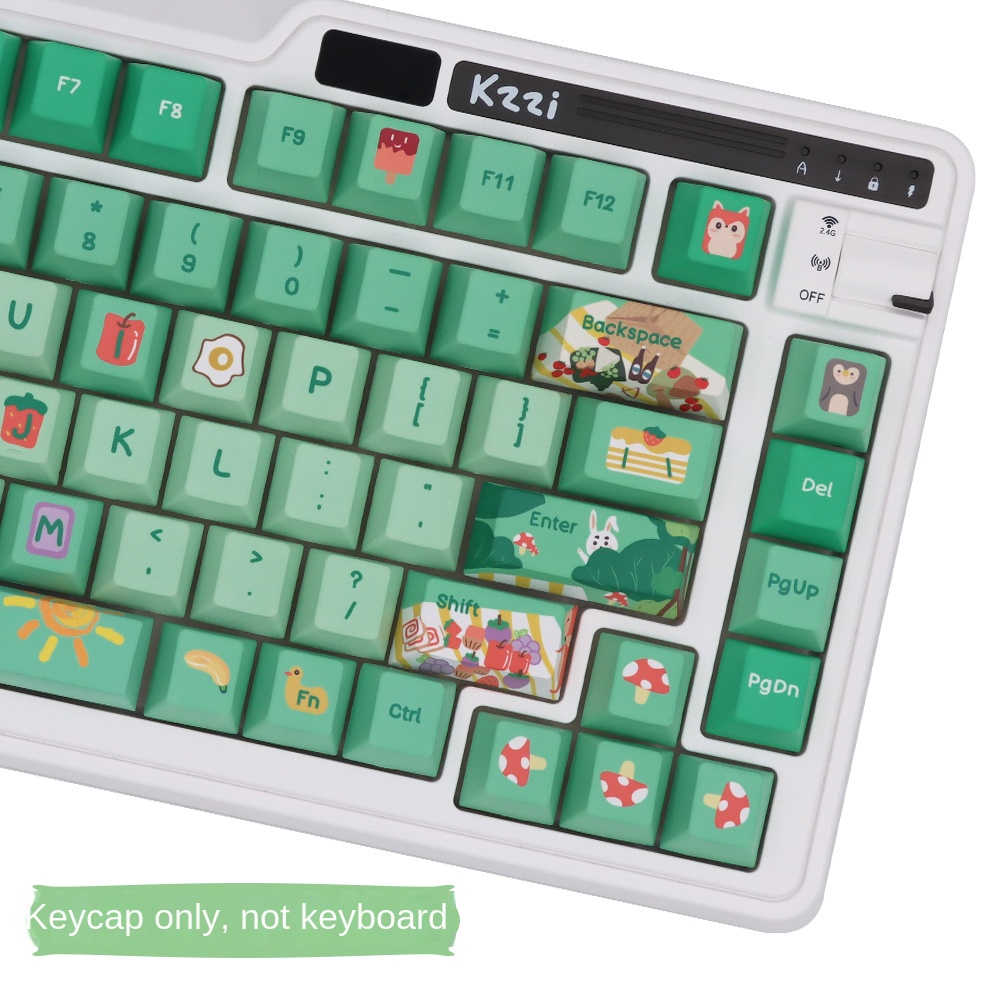 Bộ Phím Rời PBT Chery profile Chiều Cao In Hình Hoàng Tử Bé Mèo Kezhi AKKO Vui Nhộn