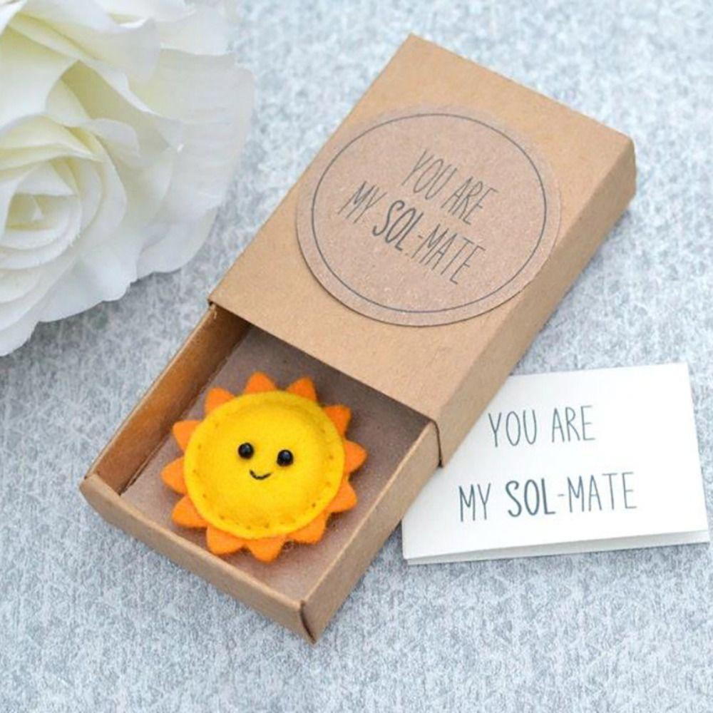 Thiệp Chúc Mừng Mini Hình Hoa Hướng Dương Bằng Lông Nhung Thủ Công Dễ Thương Sáng Tạo Có Thể Di Chuyển Trang Trí Nhà Cửa TAYLOR1