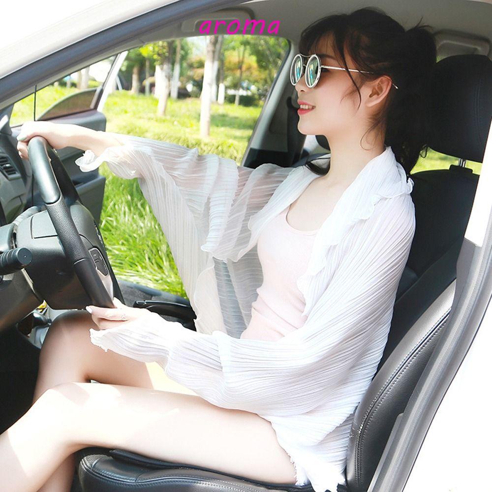 Ống Tay Áo Chống Nắng Trong Suốt Chống Tia UV Chất Liệu Chiffon Mỏng Nhẹ Thời Trang Mùa Hè Cho Nữ