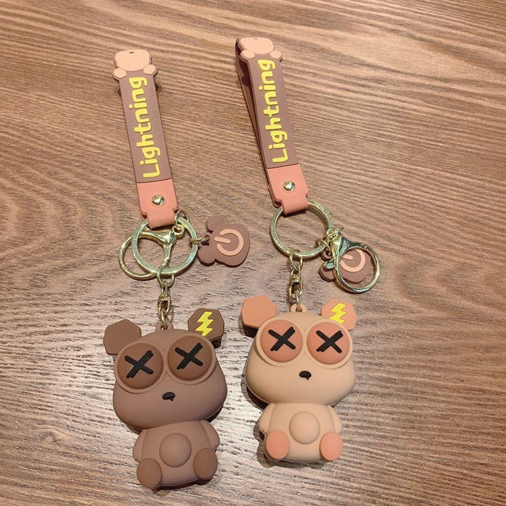 DARNELL Móc Khóa Dạng Bấm Hình Chú Ếch Mắt Gấu Dễ Thương Sáng Tạo Vui Nhộn Phong Cách Hàn Quốc Dành Cho Trẻ Em