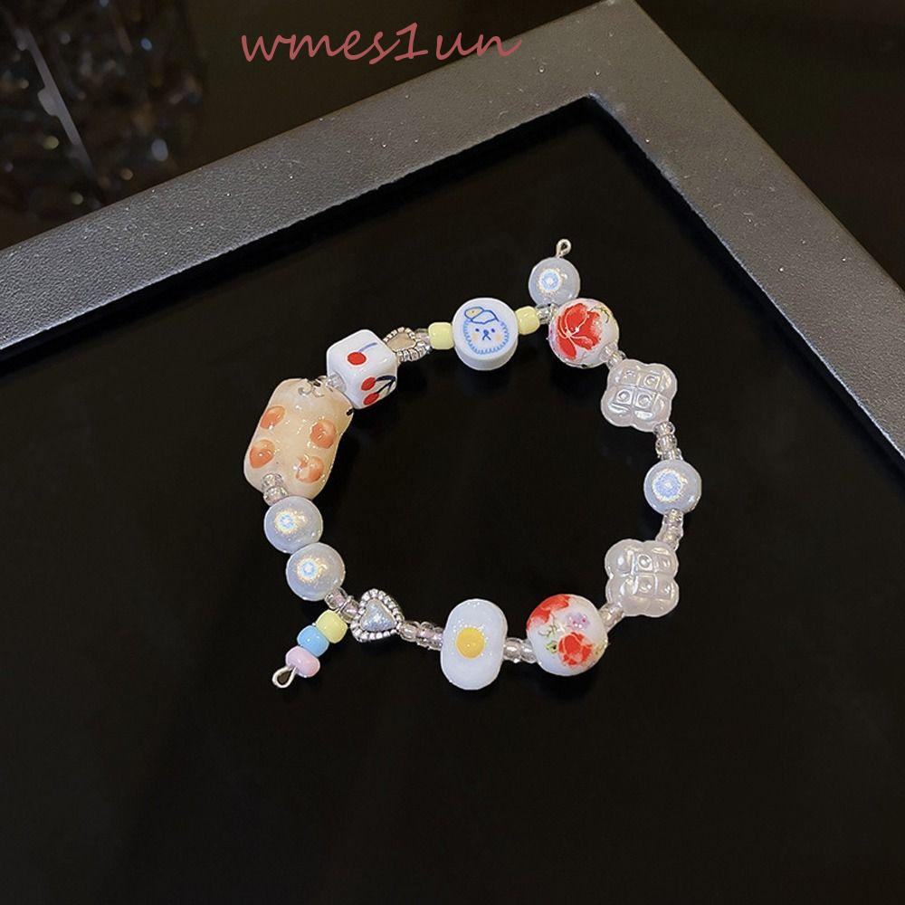 Vòng Cổ Choker Y2K Co Giãn Mặt Trái Tim Hoạt Hình Nhiều Màu Sắc Dễ Thương WMES15H Thích Hợp Làm Quà Tặng