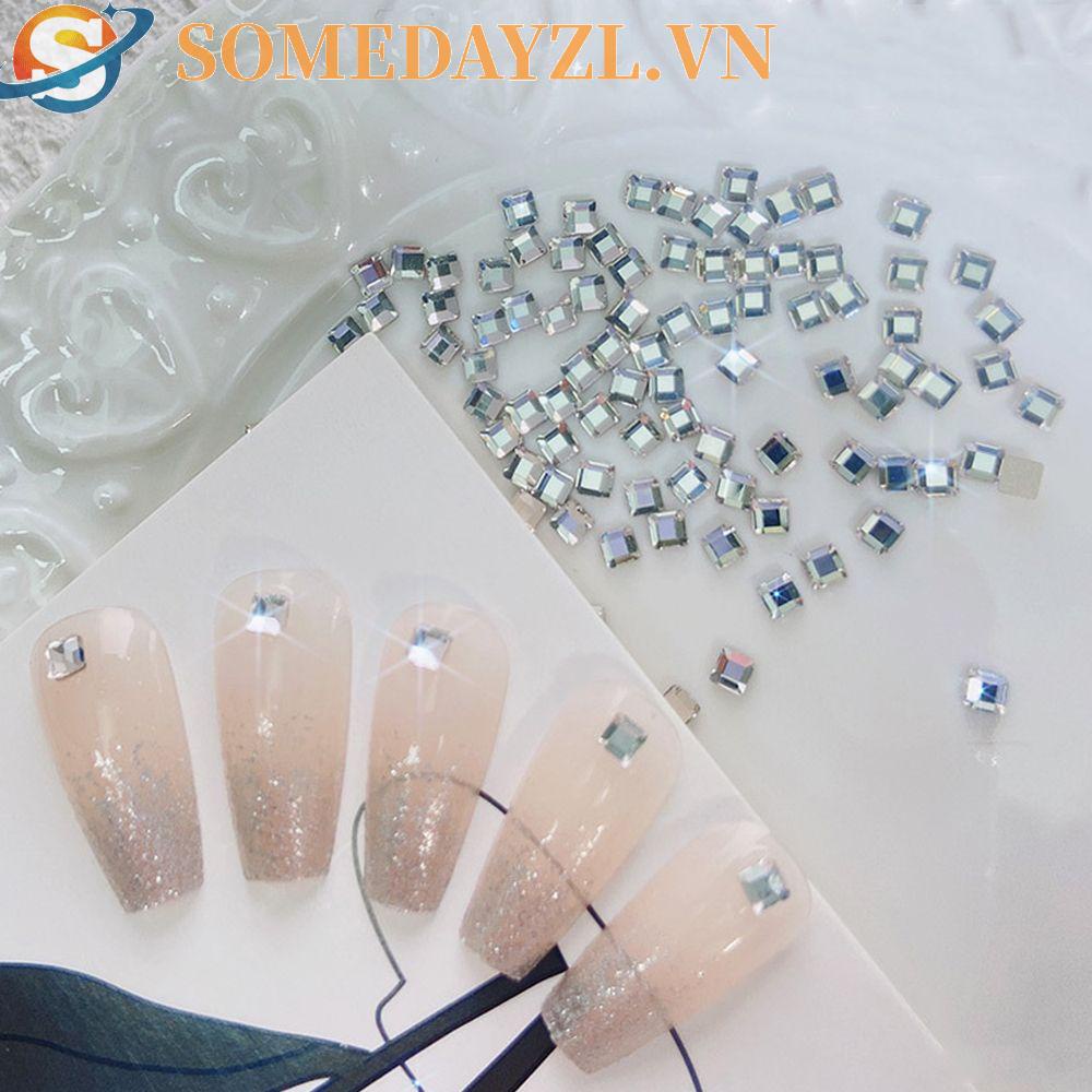 Set 30 Phụ Kiện Trang Trí Móng Tay Hình Vuông Nhỏ DIY|Phụ Kiện Trang Trí Móng Tay Hình Vuông Tiện Dụng
