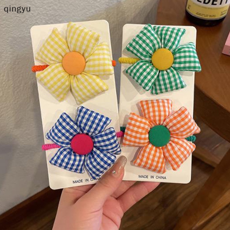 1 Dây Cột Tóc Co Giãn Đính Hoa Lớn Màu Kẹo Phong Cách Hàn Quốc Dễ Thương Cho Bé Gái