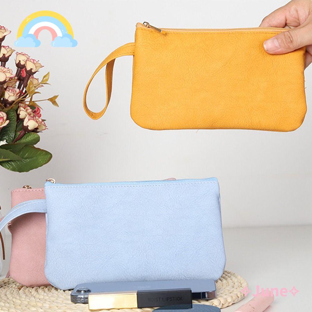 JUNE Ví Da PU Đựng Tiền Xu / Mỹ Phẩm / Trang Sức Đa Năng Tiện Dụng