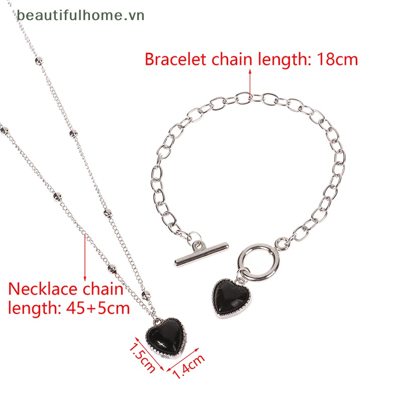 [beautifulhome] Vòng cổ Chuỗi Hạt Hình Trái Tim Cảm Xúc Đổi Màu Theo Cảm Xúc Làm Quà Tặng Thời Trang Mới [beauty