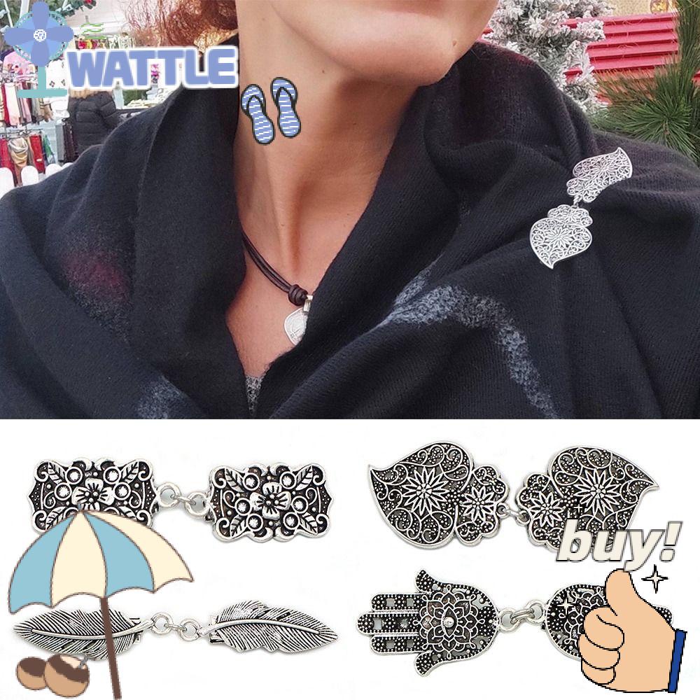 Kẹp Cài Khăn Choàng Hình Chiếc Lá Bằng Hợp Kim Kẽm Thời Trang Cho Nữ