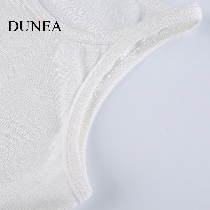 Áo Hai Dây Cổ Chữ U Màu Sắc Đơn Giản Cho Nữ