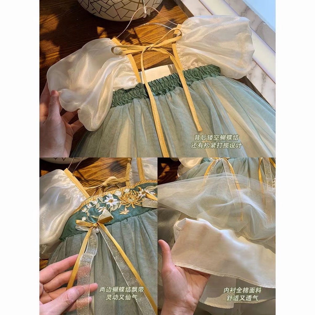 Đầm Hán Phục Phong Cách Trung Hoa Thời Trang Mùa Hè 2023 Cho Bé Gái