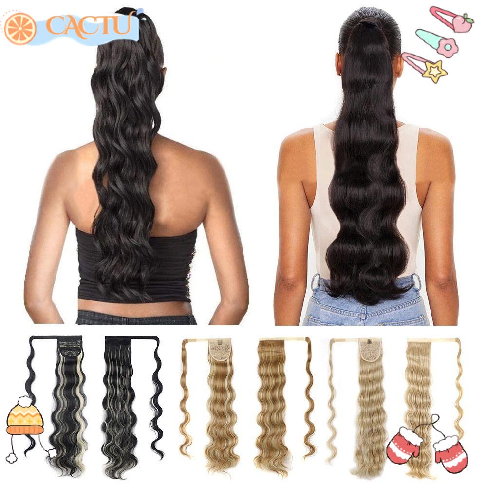 1 Bộ Tóc Giả Dài Xoăn Bằng Sợi Tổng Hợp Thời Trang Chất Lượng Cao