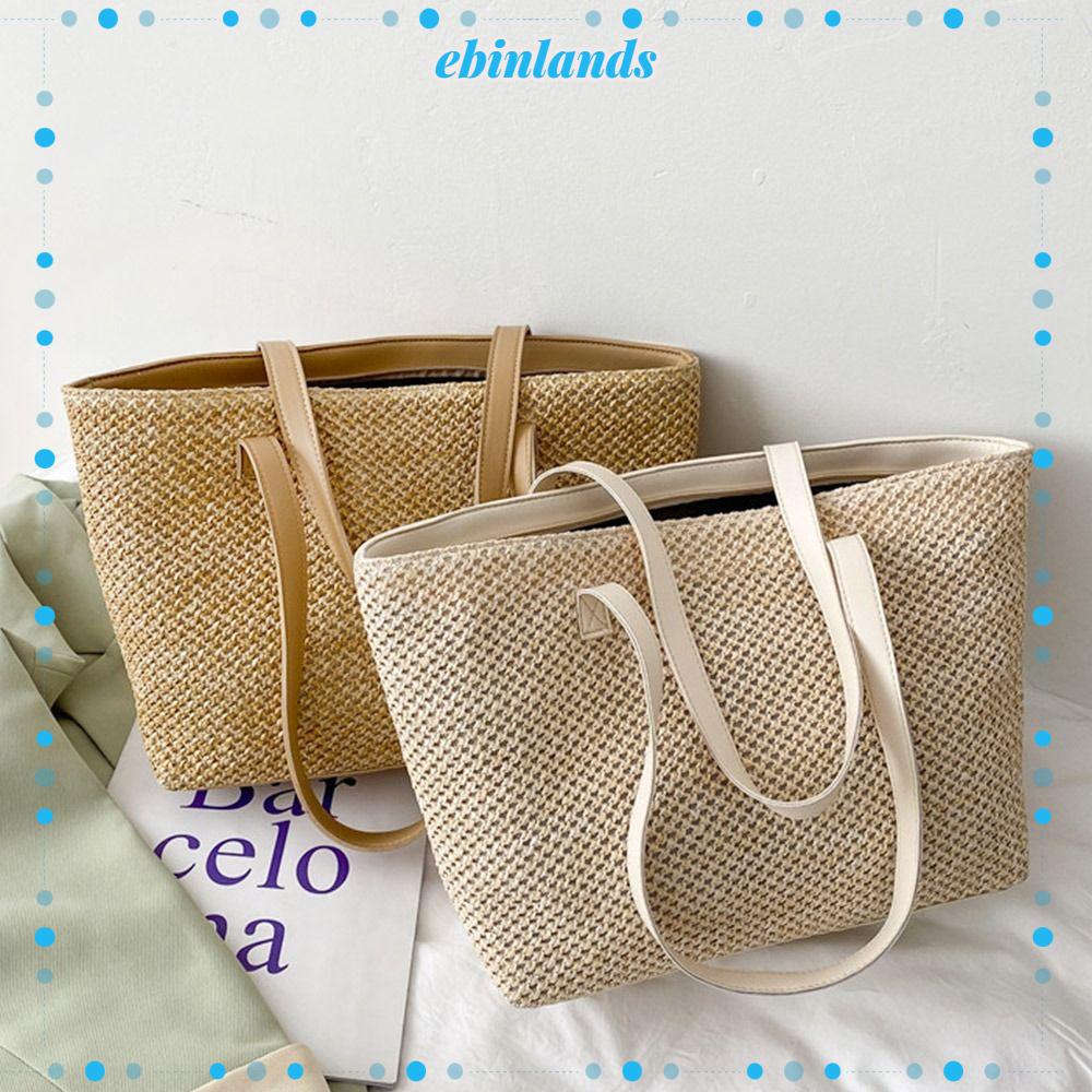 Túi Xách Đan Cói Cỡ Lớn Thời Trang Đi Biển Cho Nữ