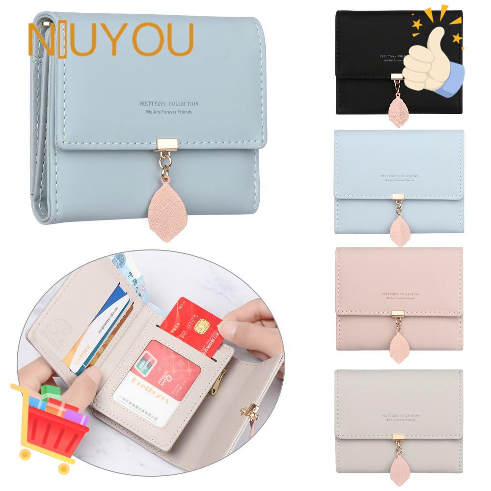 Ví Da PU Đựng Thẻ Và Tiền Xu Mini Cho Nữ