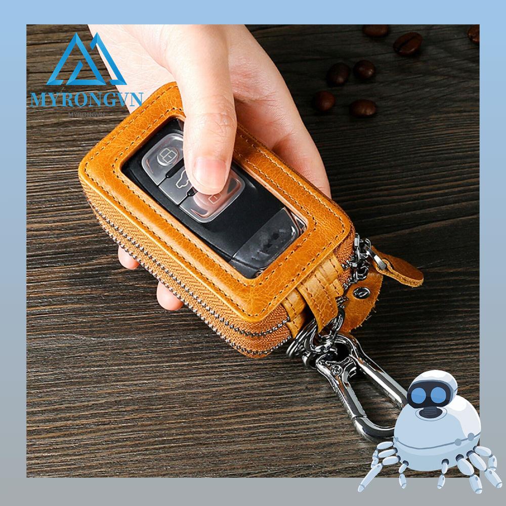 Ví Da Vuông Đựng Chìa Khóa Xe Hơi Đa Năng Dành Cho Nam Nữ