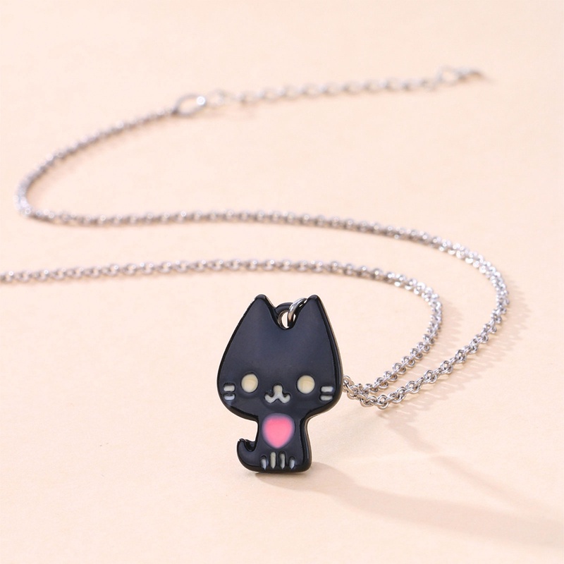 Ygt Set 2 Vòng Cổ Choker Hình Mèo Tráng Men Ngọc Trai Dễ Thương Làm Quà Tặng Cho Bạn Gái