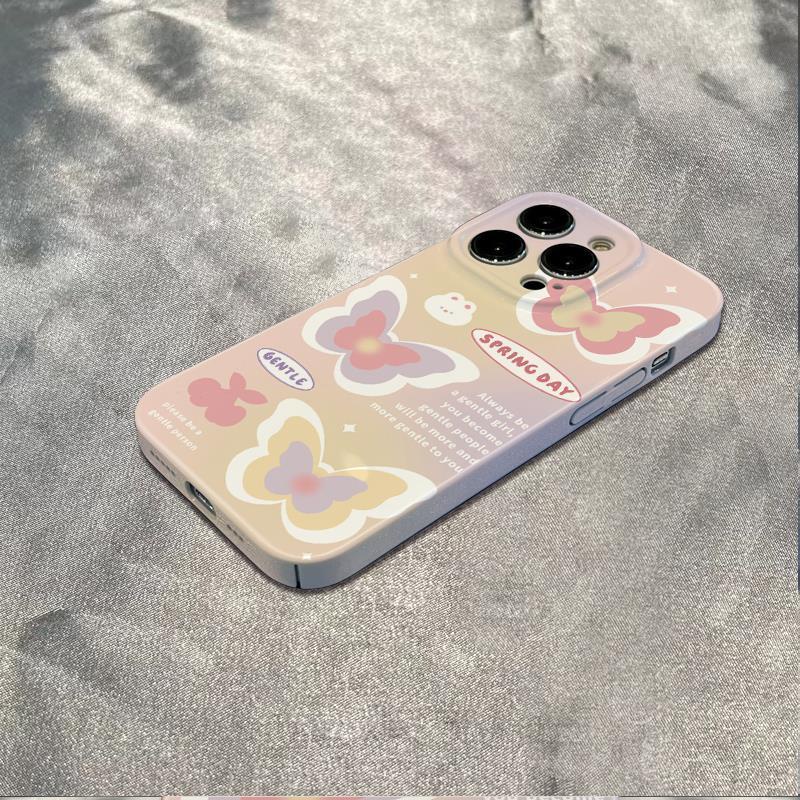 Ốp Điện Thoại Chống Sốc Họa Tiết Bướm Đơn Giản Cho Iphone 6Iniphone1211Max 14pro 13 78 3X3U