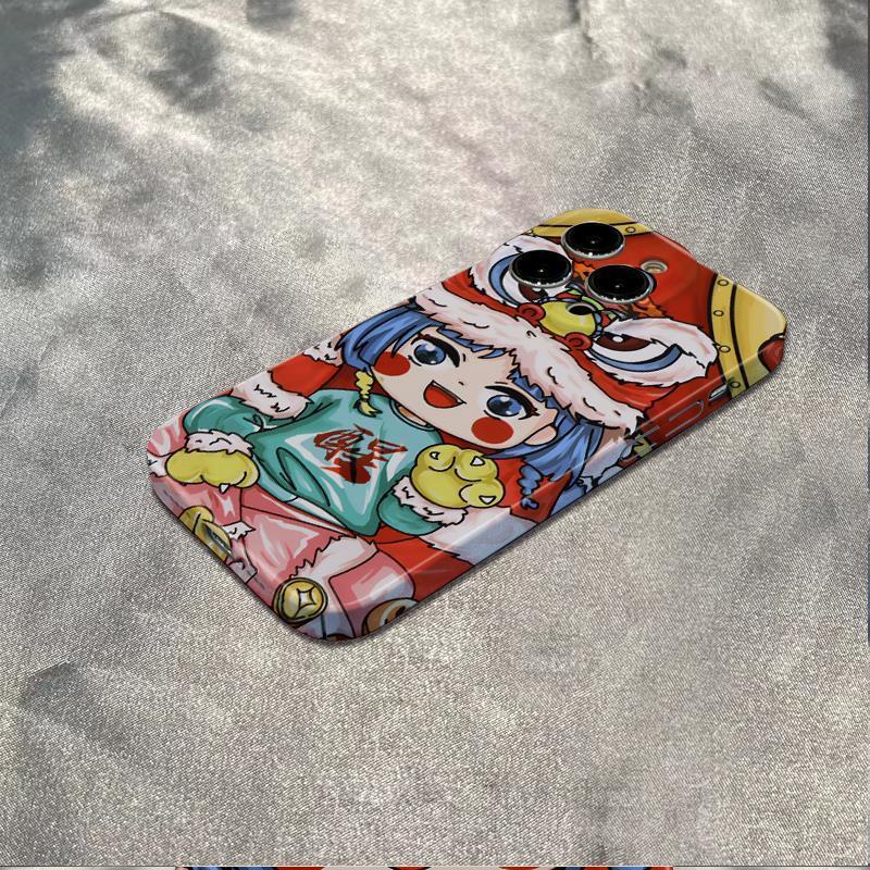 Ốp Điện Thoại Chống Sốc Hình Sư Tử Nhảy Múa Phong Cách Đơn Giản Cho Iphone 14pro 78 plusiPhone1211 6In max13