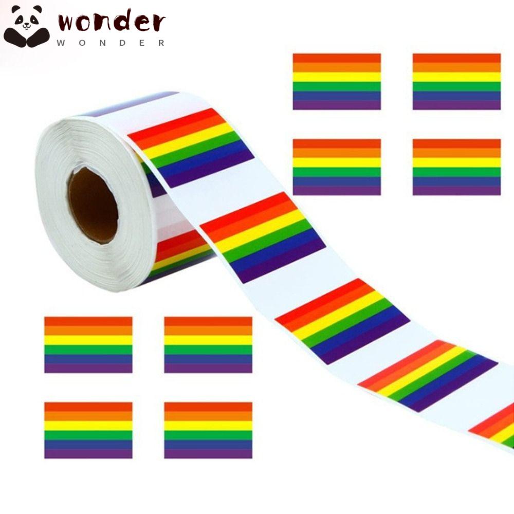 Bộ 500 Miếng Dán Tự Dính Hình Chữ Nhật Màu Cầu Vồng Xinh Xắn