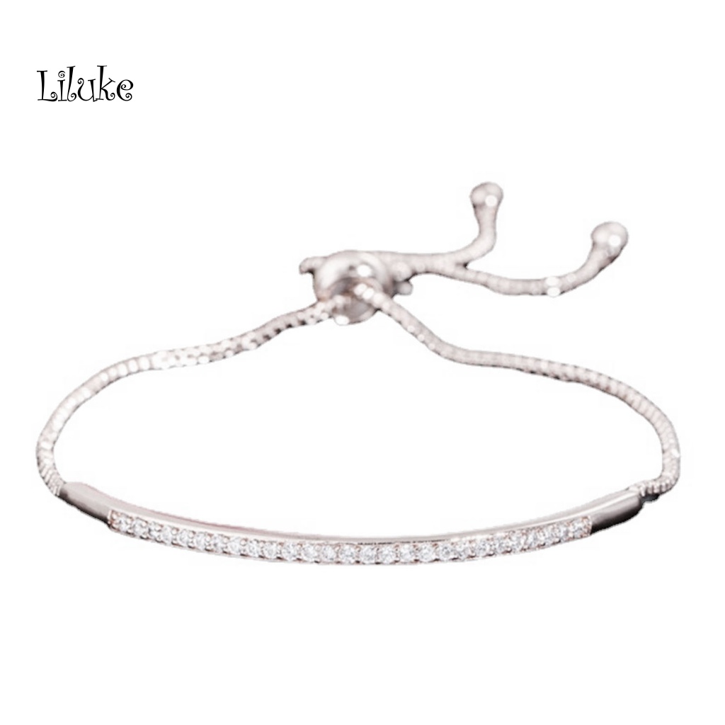 Vòng Tay Hợp Kim Đính Đá Lấp Lánh Thời Trang Cho Nữ