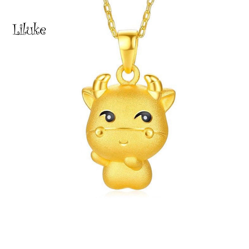 Vòng cổ Mặt Hình Chú Bò Sữa Bằng Đồng Thau Dễ Thương