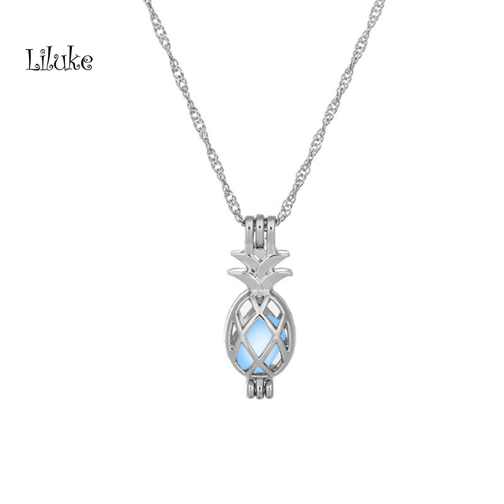 Vòng cổ Hợp Kim Trang Trí Mặt Hình Quả Dứa Phát Sáng Thời Trang Cho Nữ