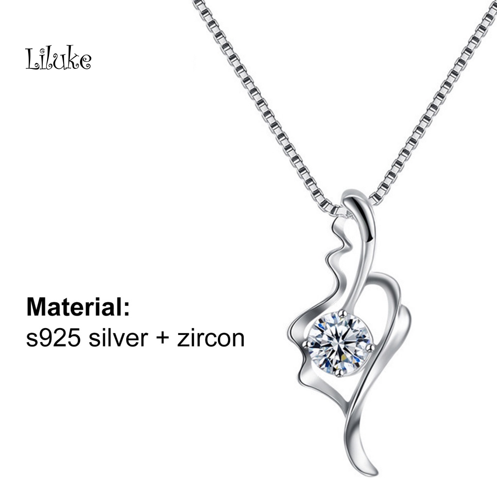 Dây Chuyền Mạ Bạc Trang Trí Mặt Tròn Đính Đá Thời Trang Cho Nữ