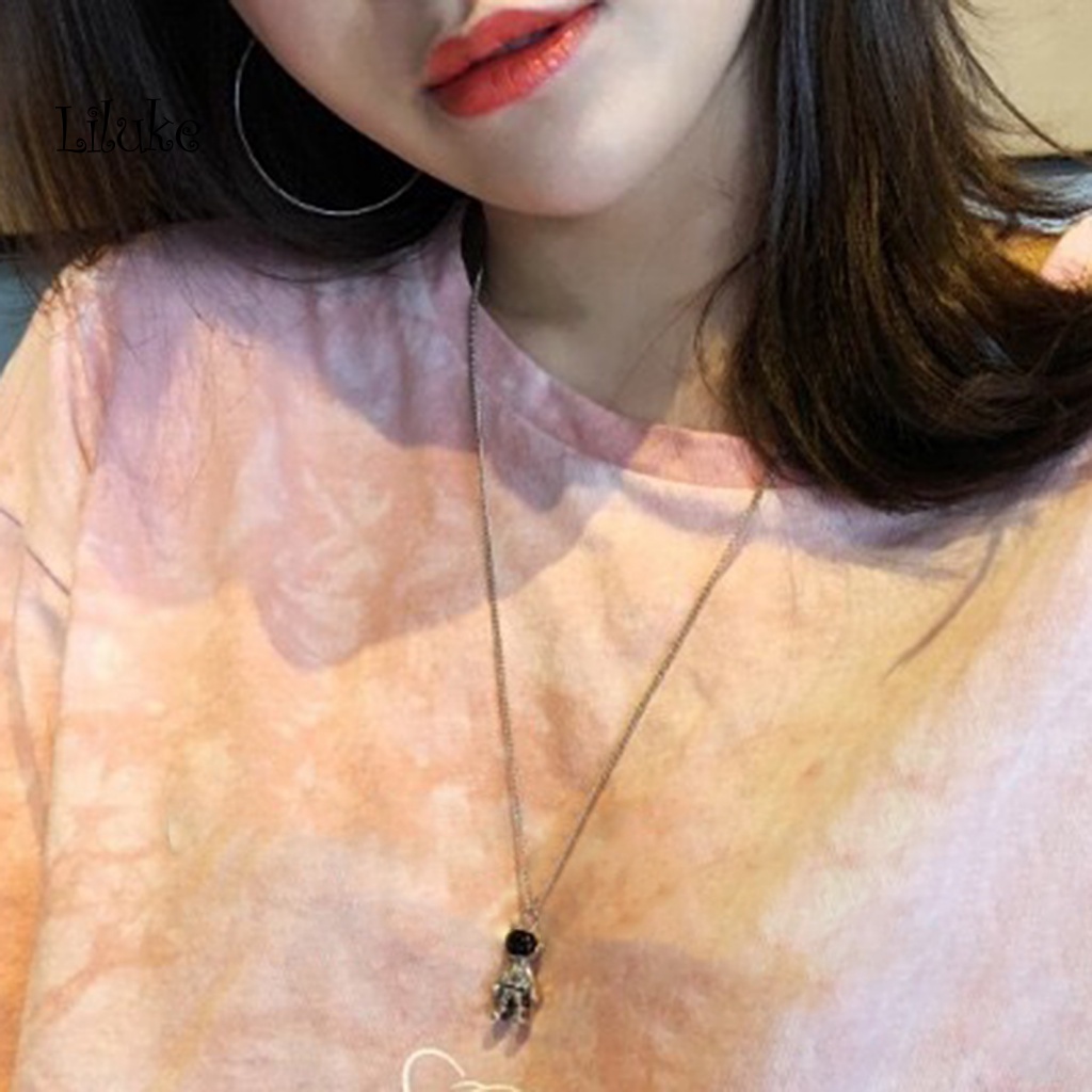 Vòng cổ Hợp Kim Trang Trí Mặt Hình Người Du Hành Vũ Trụ Độc Đáo Thời Trang Cho Nữ