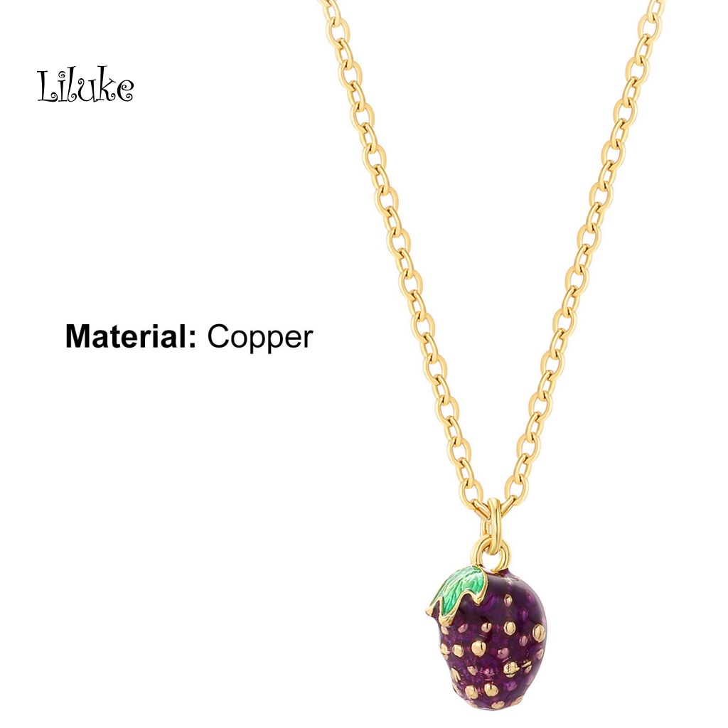 Vòng cổ Mạ Bạc Mặt Hình Chùm Nho Màu Sáng Tinh Tế