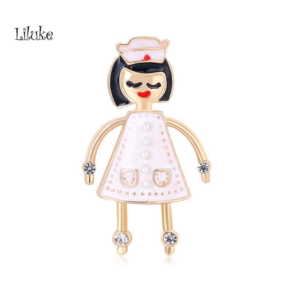 Ghim Cài Áo Hình Cô Gái Hoạt Hình Xinh Xắn Đáng Yêu