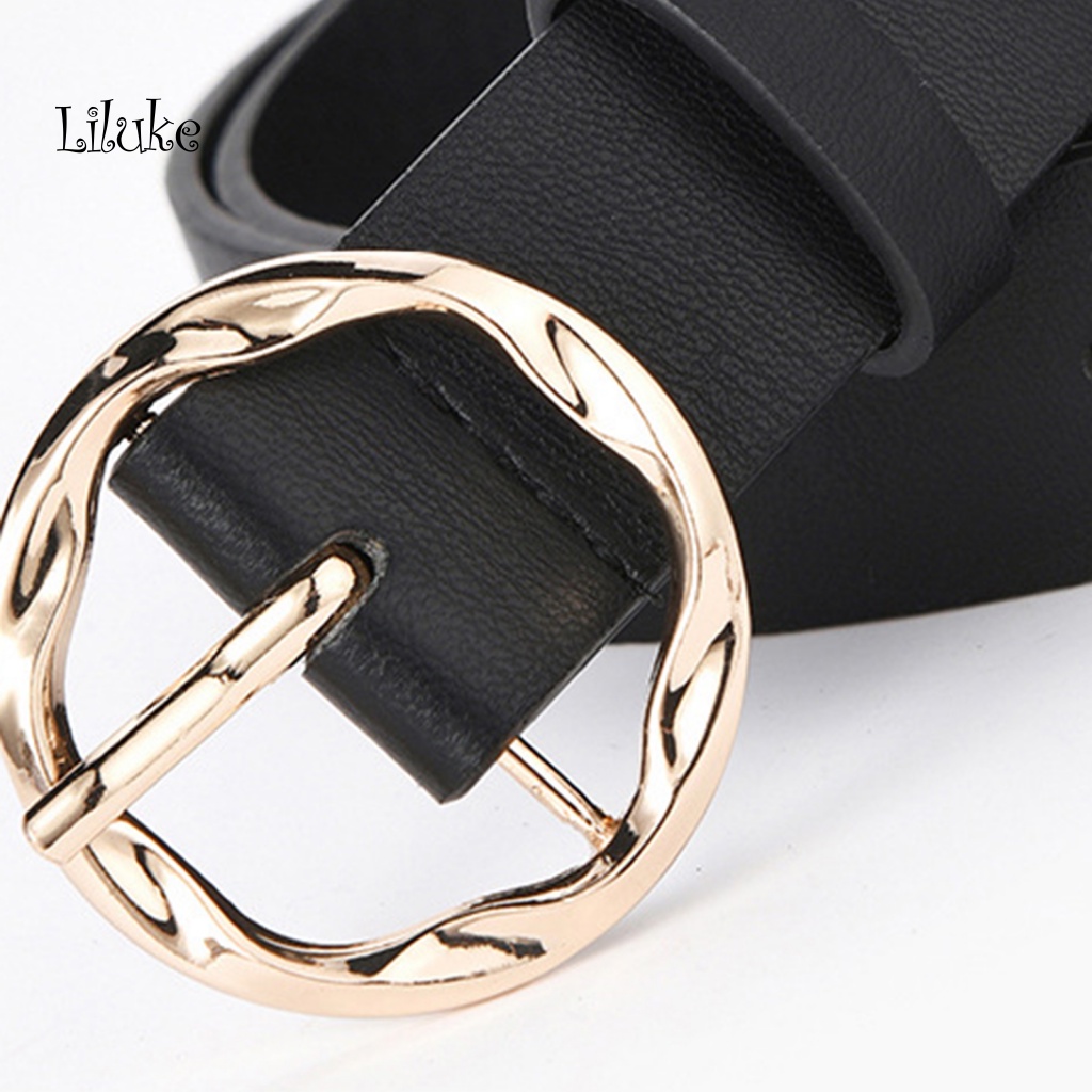 Thắt Lưng Nữ Giả Da Màu Trơn Trang Trí Họa Tiết Da Beo Thời Trang