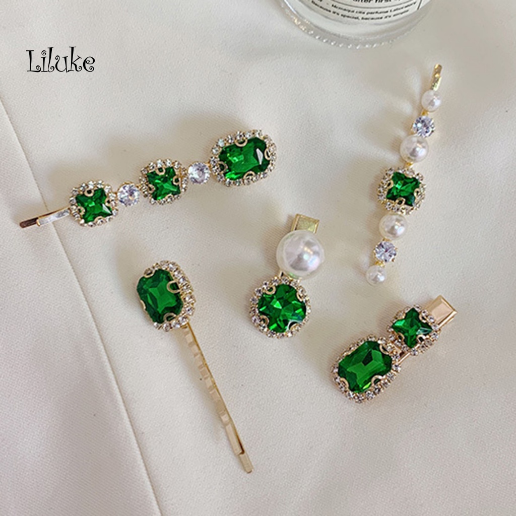 Set 5 Kẹp Tóc Nữ Đính Ngọc Thời Trang