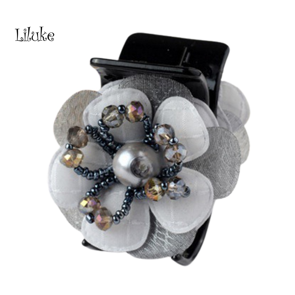 Kẹp Tóc Hợp Kim Trang Trí Hoa Đính Đá Xinh Xắn Cho Nữ