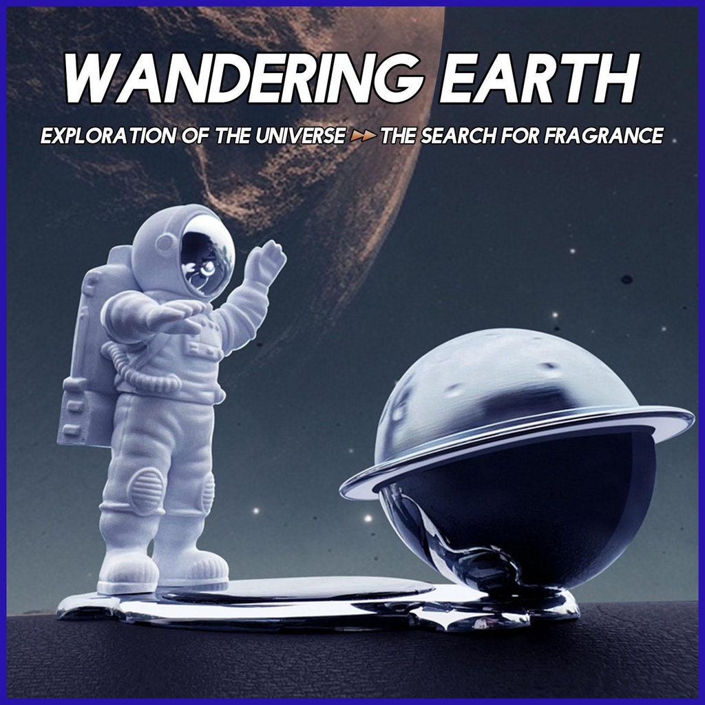 Máy Khuếch Tán Tinh Dầu Hình Hành Tinh Dùng Năng Lượng Mặt Trời Xoay Được Thiết Kế Phi Hành Gia Trang Trí Nhà Cửa / Xe Hơi