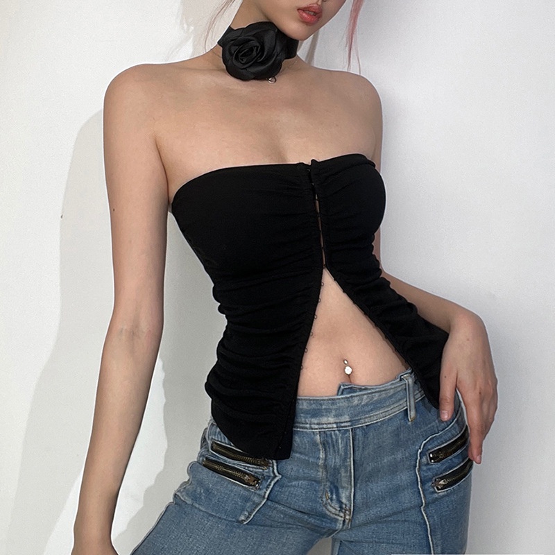 Áo Thun Nữ Một Mảnh Màu Trơn Phong Cách Âu Mỹ Thời Trang Quyến Rũ
