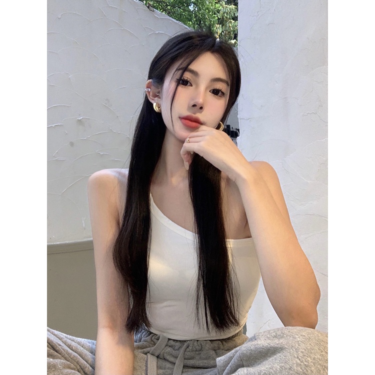 Áo Croptop Thể Thao Lệch Vai Mùa Hè Nóng Bỏng Cho Nữ