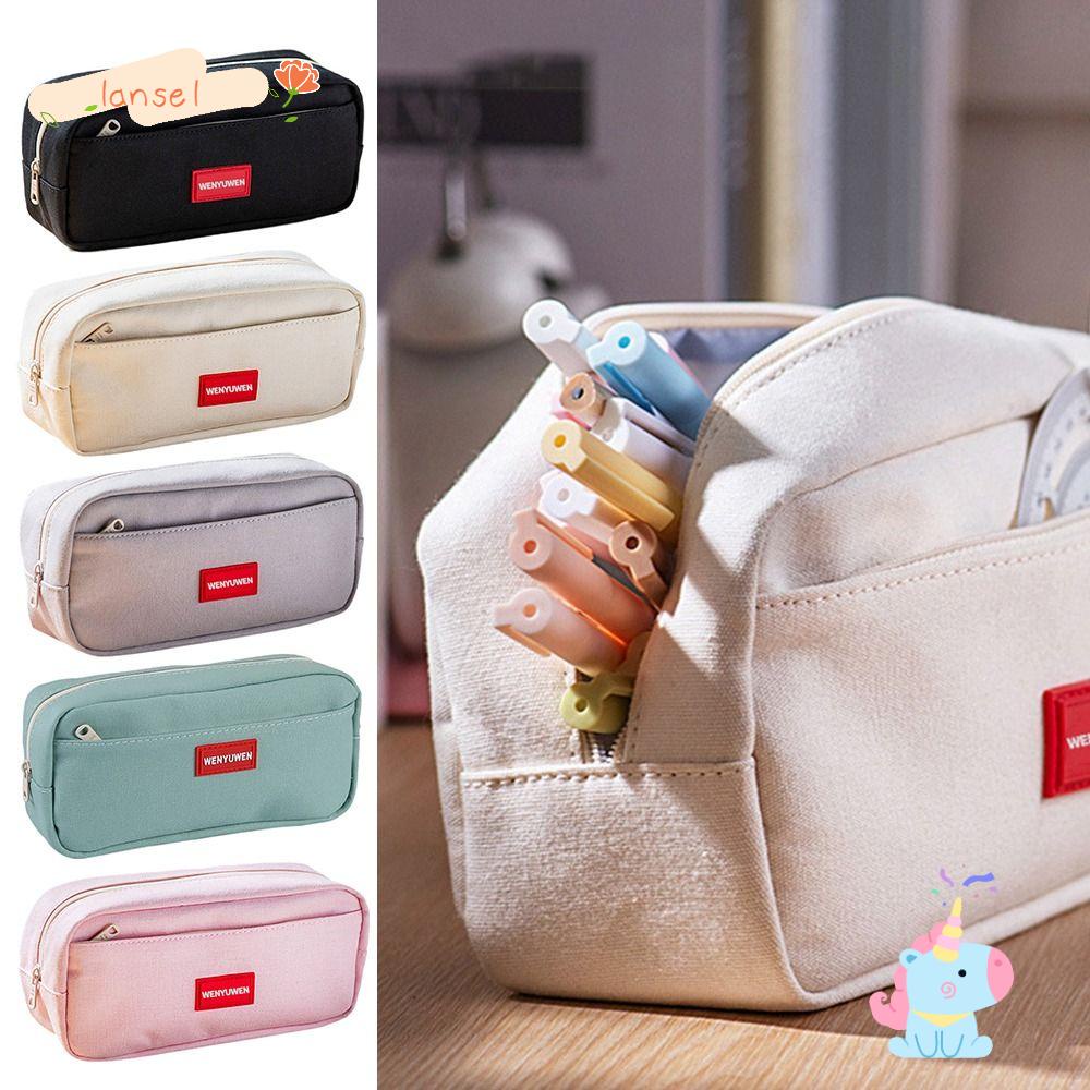 Túi Đựng Bút Bằng Vải Canvas Sức Chứa Lớn Ốp