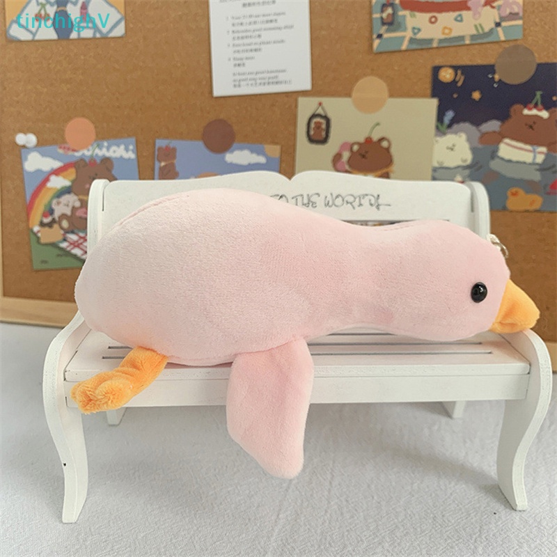 1 Móc Khóa Vịt Nhồi Bông Đang Nằm Dễ Thương