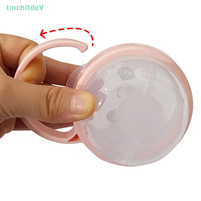 Hộp Đựng Núm Vú Giả Trong Suốt Chống Bụi Có Tay Cầm Tiện Dụng Cho Bé