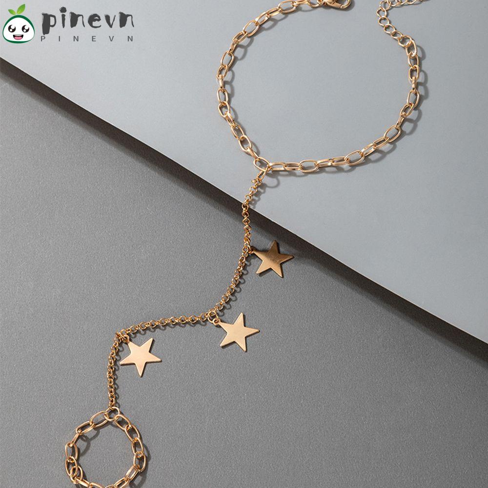 Vòng Đeo Tay Chuỗi Xích Mặt Ngôi Sao Thời Trang Cho Nữ