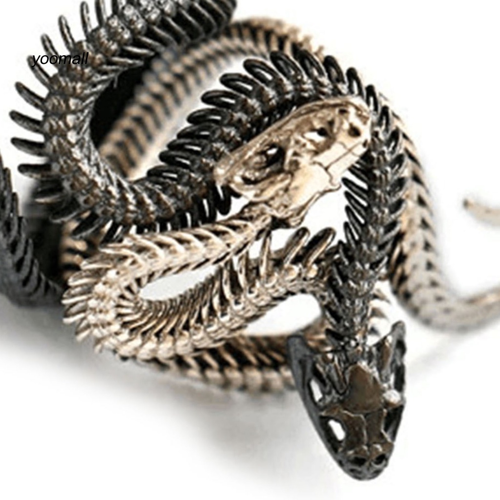 Set 2 Nhẫn Đồng Hình Rắn Màu Sắc Tùy Chỉnh Thời Trang Cho Nam