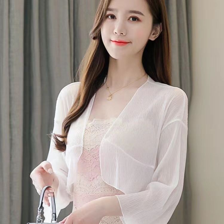 Áo Shrugs Bolero Voan Trắng Dolman Sleeves Ren - Phù Hợp Cho Phụ Nữ