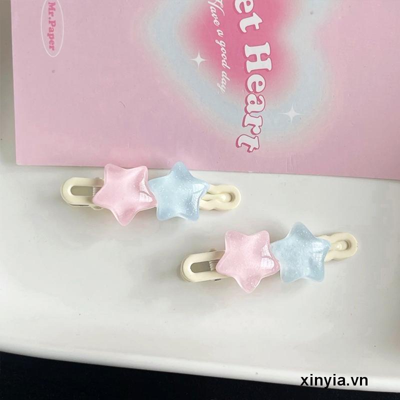Kẹp Tóc Mái Trong Suốt Hình Ngôi Sao Năm Cánh Ngọt Ngào Cho Nữ