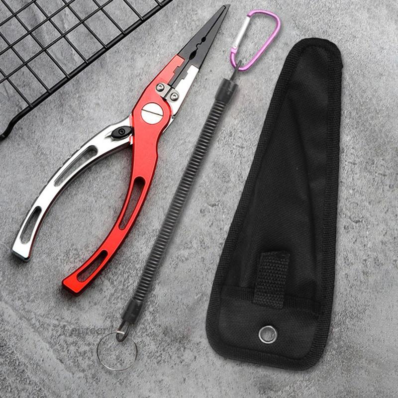 [Fenteer1] Kìm Gỡ Lưỡi Câu Cá Trọng Lượng Nhẹ Kèm Túi Đựng Chắc Chắn